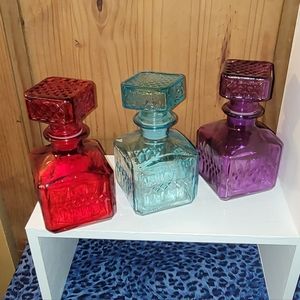 3PC Glass Perfume Bottle Decor Set from Hobby Lobby.
